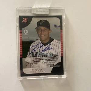 MIGUEL CABRERA 2005 Bowman Sterling Buyback On Card Auto /154 Tigers Marlins - Picture 1 of 2