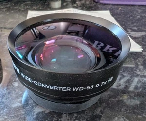 Canon Wide Angle Converter WD-58 0.7 x 58 Lens - New - 2 x Lens Covers and Bag - Picture 1 of 6