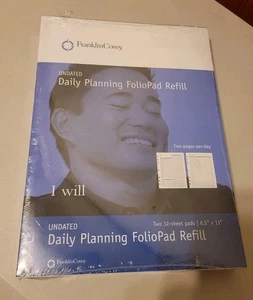 Franklin Covey Ricarica FolioPad Pianificazione Giornaliera Non Datata (Sei - 32 Fogli) Nuova - Foto 1 di 3