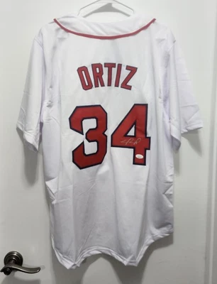 DAVID ORTIZ Signed Auto Custom White Boston Red Sox #34 Jersey JSA - Image 1 of 4