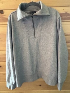 Banana Republic Men's 1/4 Zip Pullover Sweatshirt Sz XXL Gray Cotton Polyester  - Picture 1 of 6