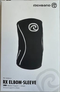 Rehband RX Elbow Sleeve 5mm Medium Support Unisex Black L - Picture 1 of 1