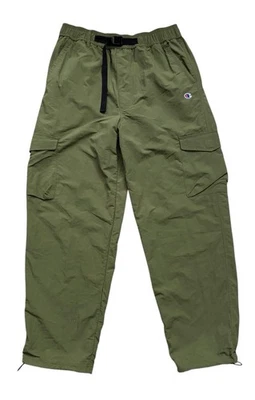 Calça Champion Masculina Média (32x30) Verde Carga Tornozelos Cinch com Cinto Relaxado - Imagem 1 de 4