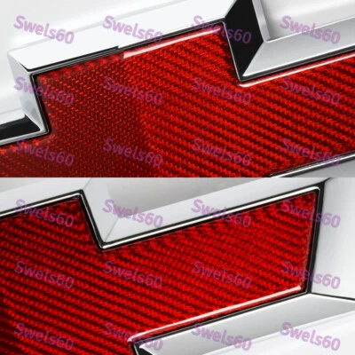 Красная карбоновая решетка для Chevrolet Tahoe Suburban 2015–2020 годов + эмблемы заднего галстука-бабочки - Изображение 1 из 4