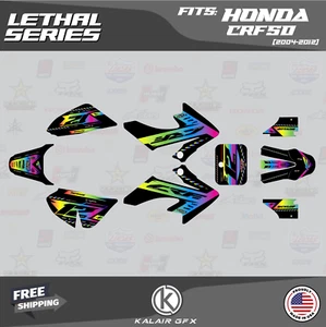 Kit Gráficos para Honda CRF50 (2004-2012) o (2013+) Serie Lethal - Arco Iris - Imagen 1 de 6