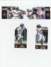 Chicago White Sox Coca Cola Magnet Set of 4  Thomas, Caruso, Ordonez, Siroka HTF