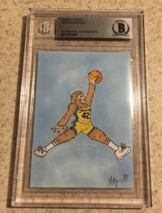 Teen Wolf Michael J Fox Air Jordan 80s Original Art Sketch Card Beckett BAS 1/1