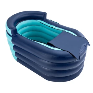 Foldable Bathtub Adult Kids Shower Soaking Folding Water Spa Bath Tub Portable - Picture 1 of 18