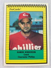 1991 Clearwater Phillies-ProCards Minor League Baseball Card-Ramon Henderson