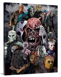 Jason Voorhees Canvas 16x20 Art Horror Friday The 13th - Picture 1 of 3