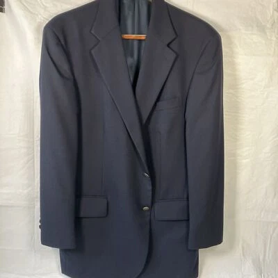 Abrigo Deportivo Oscar de la Renta Para Hombre Talla 44R Azul Lana Blazer Chaqueta Botones Dorados Foto 1 de 4