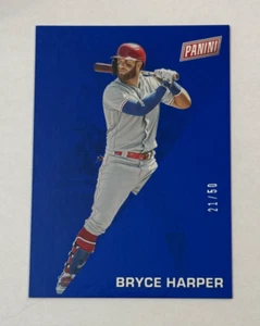 Panini Día del Padre 2022 azul #28 Bryce Harper Philadelphia Phillies/50 - Imagen 1 de 2