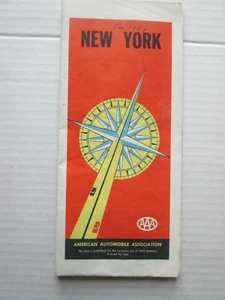 1957 "NEW YORK" STATE & CITY,  AMERICAN AUTOMOBILE ASSOCIATION MAP.   - Picture 1 of 11
