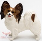 Porcelain Figurine of the Papillon dog
