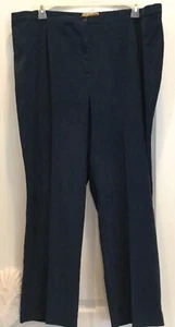 Notations Womans Casual Pants Size 3X Blue Lined Suede Type Material Zip Fly 88 - Picture 1 of 7