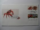 WORLD FDC : CHRISTMAS ISLAND CRABS FAUNA 2011 OFFICIAL FDC USED TO USA