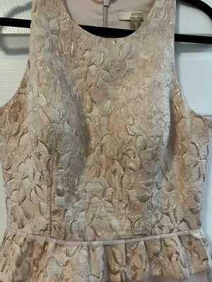 Aidan Mattox Petal Pink Gold Party Cocktail Holiday Dress Size 6 RV $265 Glamoro - Image 1 of 4