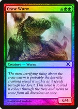 Craw Wurm FOIL 10th Edition NM Green Common MAGIC THE GATHERING CARD ABUGames