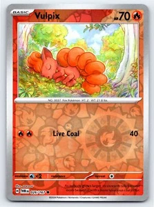 Tarjeta Pokémon Vulpix 026/167 Holograma Inverso Mascarada Crepúsculo - Casi Nueva - Imagen 1 de 2