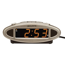 AcuRite SELF SETTING Alarm Clock AUTOMATICALLY ADJUSTS For DST Power Outage NEW