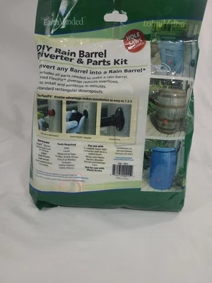 Desviador de barril de lluvia EarthMinded hágalo usted mismo y kit de piezas colección de agua RBK-001 (NUEVO) Foto 1 de 4