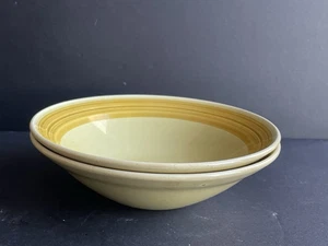 Juego de 2 cuencos de cereal topacio #7405 dorado y amarillo MIKASA TERRA STONE - Imagen 1 de 4