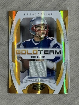 Tarjeta de camiseta auténtica del equipo dorado Tom Brady 2009 ¡124/250!!! Foto 1 de 4