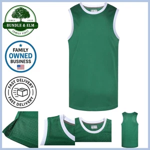 Men's Mesh Basketball Jersey 100% Polyester Breathable Uniforms for Sports - Picture 1 of 8