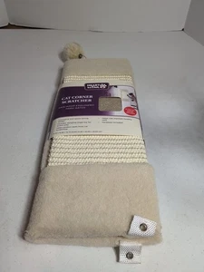Heart To Tail Cat Corner Scratcher W/ Ball & Catnip- Cream - Picture 1 of 6