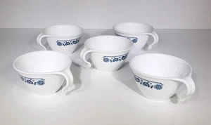 5er Set Tassen Vintage Corelle Corning Altstadt blau Zwiebel Haken Henkel Tasse 2,25" - Bild 1 von 7