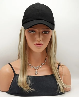 SOMBRERO LARGO de Henry Margu, Sombrero Negro con Pelo, 14H-Luz/Mediano Rubio, ¡LIQUIDACIÓN! NUEVO Foto 1 de 4