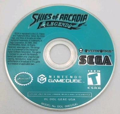 Skies of Arcadia Legends (Nintendo GameCube, 2003) **Disc Only** [Tested] - Image 1 of 2