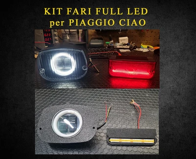 Kit fari full led anteriore + posteriore per Piaggio CIAO - Immagine 1 di 4
