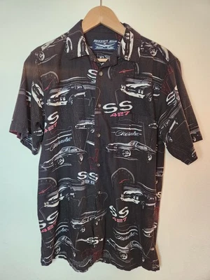 Camisa Newport Azul Para Hombre Chevrolet Corvette Algodón Rayón Manga Corta Talla M Foto 1 de 4