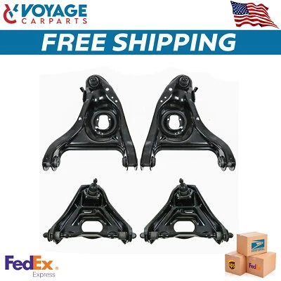 Brazos de control superiores e inferiores con kit de rótulas laterales delanteros para Chevy Buick 1982-96 Foto 1 de 4