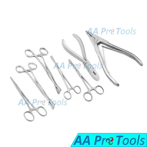 7 Body Piercing Instruments kit Tools Penington Forceps Ds-1110 - Picture 1 of 3