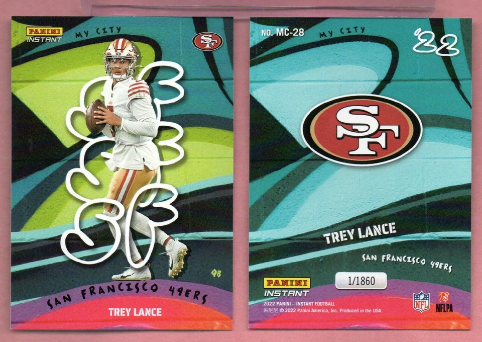 Trey Lance 2022 Panini Instant My City 49ers #28 Print Run 1860 - Image 1 of 1