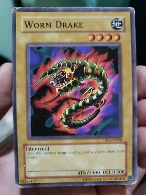 Yugioh: WORM DRAKE - [DB1-EN208] - [Common] - [Unlimited Edition] - MP - Image 1 of 4