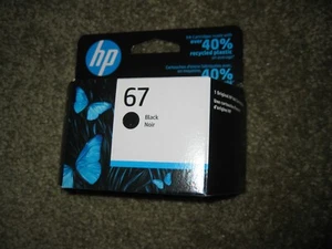 New Genuine HP 67 Black Ink Cartridge in Retail Box EXP 02/2027 Free Shipping - Picture 1 of 6