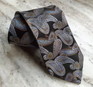 Robert Talbott Best In Class Silk Jacquard Tie 3.75" x 60" Black Paisley USA - Picture 1 of 14