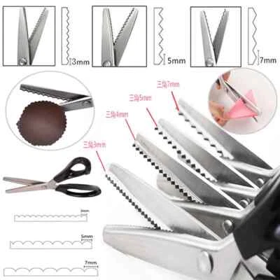 Serrated Lace Scissors Pinking Shears Zigzag Sewing Cut Tailor Scissors - Image 1 of 4