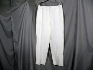 Ruby Rd. Pants LINEN-Blend Lined White Size 10 High-Waist NEW TAG r - Picture 1 of 6