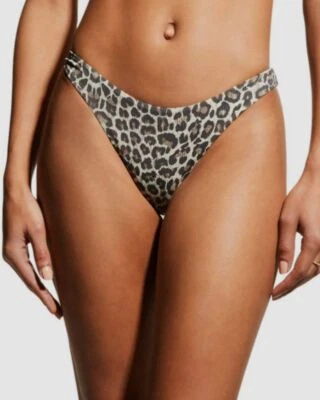 $145 Anemos Mujer Gris Años ochenta Corte Alto Bikini Parte Inferior Traje de Baño Talla X-Grande Foto 1 de 3
