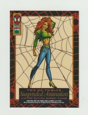 MARVEL CARDS MARY JANE SUSPENDED ANIMATION 2/12 1994 UOMO RAGNO SPIDER-MAN FLEER