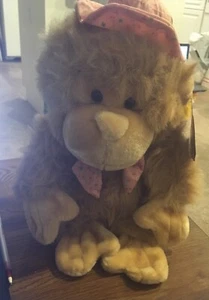 Fun Street Plush Monkey 12" Rosa Sombrero y Pajarita Ex con Etiqueta - Imagen 1 de 5