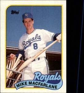 1989 Topps Kansas City Royals Baseball Card #479 Mike Macfarlane Rookie