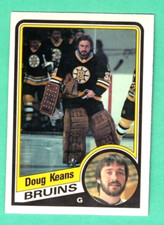 (1) DOUG KEANS 1984-85 O-PEE-CHE # 5 BRUINS GOALIE ROOKIE EX-MT CARD (G9751)