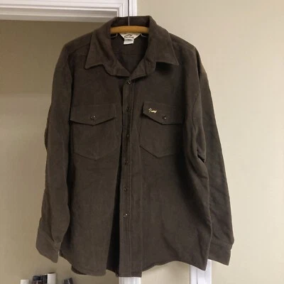 Vintage Duxbak Sueded Cotton Heavy Long Sleeve Mens Size XXL Pockets Dark Brown - Image 1 of 4