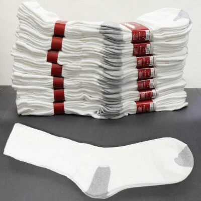 Lote al por mayor de calcetines transpirables de algodón y humedad de 5-200 Dz para hombre colores blancos Foto 1 de 4