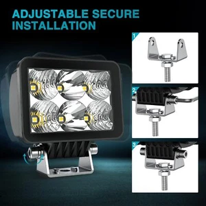 LED Pod Lights 3.3'' Combo Square Driving Work for Tractor Truck Motorcycle Boat - Picture 1 of 7